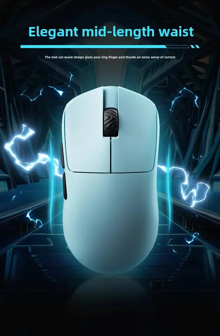 Rato sem fios esports SCYROX V6 não poroso 40g 750IPS com recetor 8k, resposta rápida, PixArt 3950, controlador web 8KHz de alta qualidade