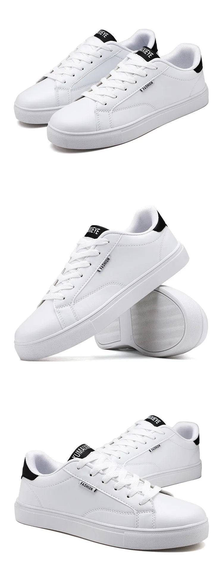 Men's Casual Skateboarding Shoes White Outdoor Leisure Sneakers Breathable Walking Shoes Flat Shoes Chaussure Homme 39-48