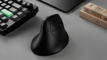 Keychron M5 kabellose ergonomische Maus, optisch, 8K Polling-Rate, 2.4GHz & Bluetooth, Type-C, 3950 Sensor