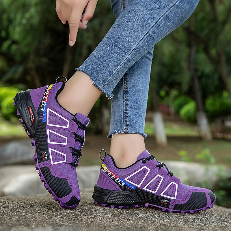 Scarpe da trekking da donna per attività outdoor, scarpe sportive da escursionismo, scarpe tattiche da caccia antiscivolo, scarpe da arrampicata traspiranti con lacci, ciclismo