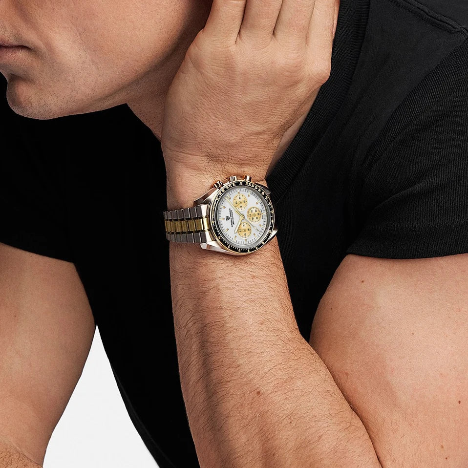2026 New PAGANI DESIGN Mens Watches Panda Moon Watch Luxury Quartz Watch For Men Automatic Date Sport Chronograph Wristwatch Men