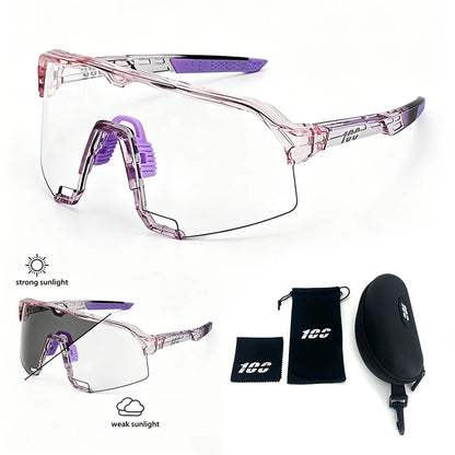 Bicycle Photochromic Sunglasses UV400 HD Lens MTB Cycling Goggles For Men Outdoor Sports Windproof Women Road Bike Glasses