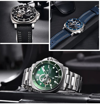PD1736 PAGANI DESIGN 2025 Men Automatic Mechanical Watches Casual Fashion Sapphire Stainless Steel Diving TMI NH39 Men's Watch