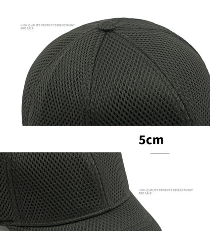 HT4828 Casquette de baseball à visière courte de 5 cm pour homme, 6 panneaux, en maille respirante, style « trucker », pour hommes et femmes, unie, à fermeture à pression