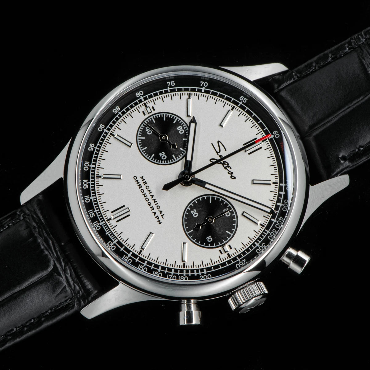 40mm Men Army Watch 1963 Pilot Mechanical Sugess Panda Wristwatch Sapphire Air Force Watches Chronograph Official ST1901Movement