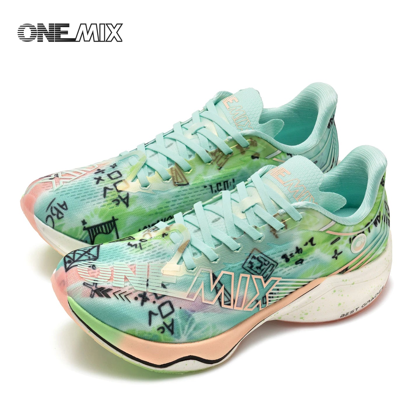 ONEMIX Neue Marathon-Laufschuhe mit Nylon-Carbonplatte, stoßdämpfende Profi-Rennschuhe mit stabiler Unterstützung, ultraleichte Rebound-Sneaker