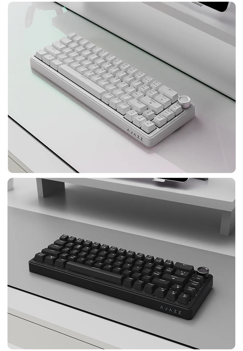 AJAZZ AK690 65% Mechanical Keyboard Full-key Hot-swap Wired USB Plug And Play Mixed Light 68 Keys Gaming Keyboard For Laptop PC