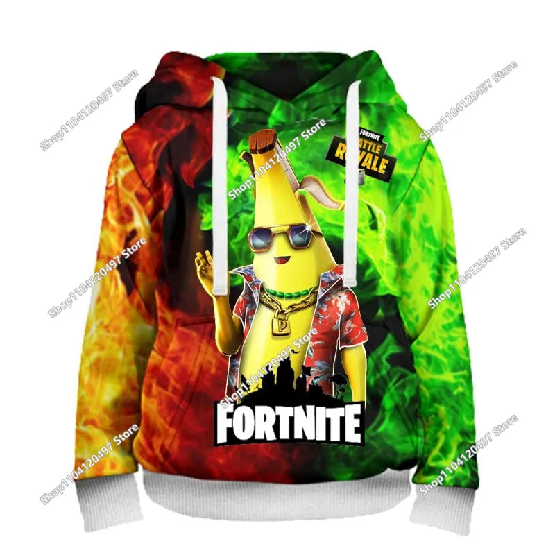 Children Clothes Birthday Cute Gifts Fortnite Child Hoodies Battle Royale Boys Girls Anime Sweatshirt Kids Winter Pullover Tops