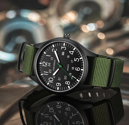 LIGE Lyxiga herrklockor med kvartsverk, datum, nylonarmband, läderarmband, vattentäta, självlysande, militär- och sportklockor för män relogios masculino