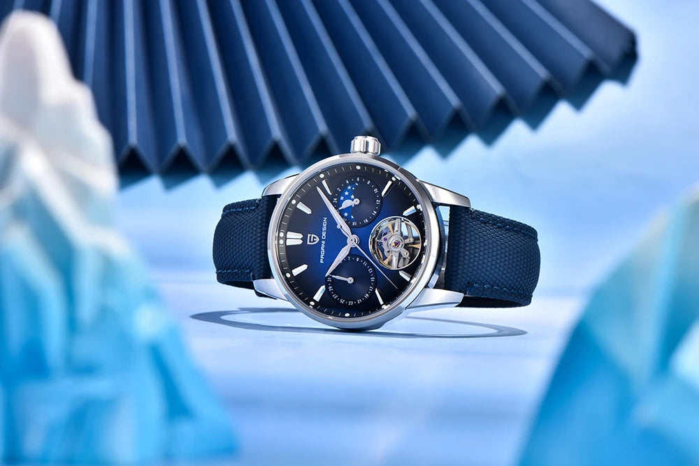 PAGANI DESIGN 41mm Men’s Luxury Mechanical Watch  Sapphire Crystal, Leather Strap & Waterproof