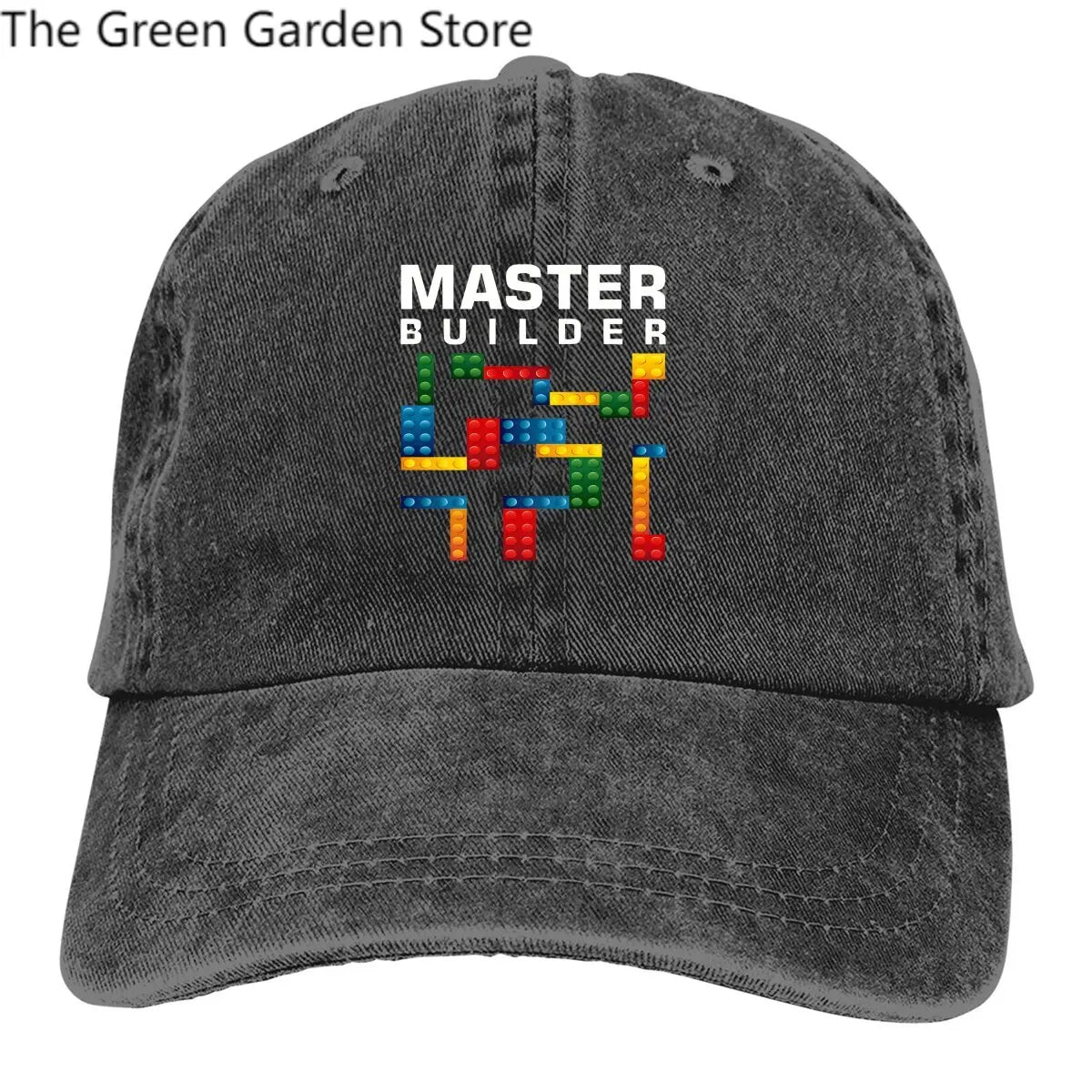 Building Blocks flerfarvet kasket med skygge til mænd Cool Master Builder Building Blocks personlig visirbeskyttelseskasket