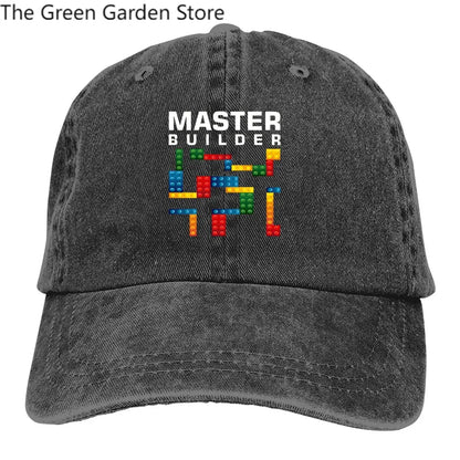 Building Blocks flerfarvet kasket med skygge til mænd Cool Master Builder Building Blocks personlig visirbeskyttelseskasket