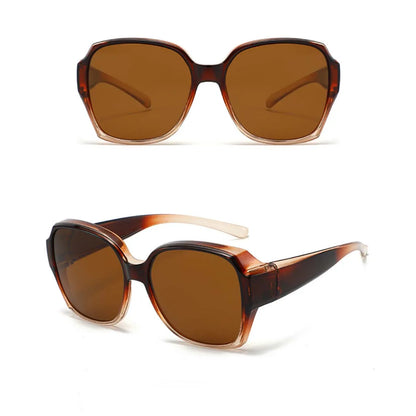 Oversized Over Glasses T01 Sunglasses for Women Men Square Fit Over Sun Glasses UV400