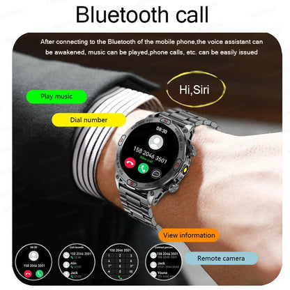 Men's Fashion Outdoor Sport GPS Smart Watch with AMOLED HD Screen, Heart Rate Monitor, and Waterproof Features