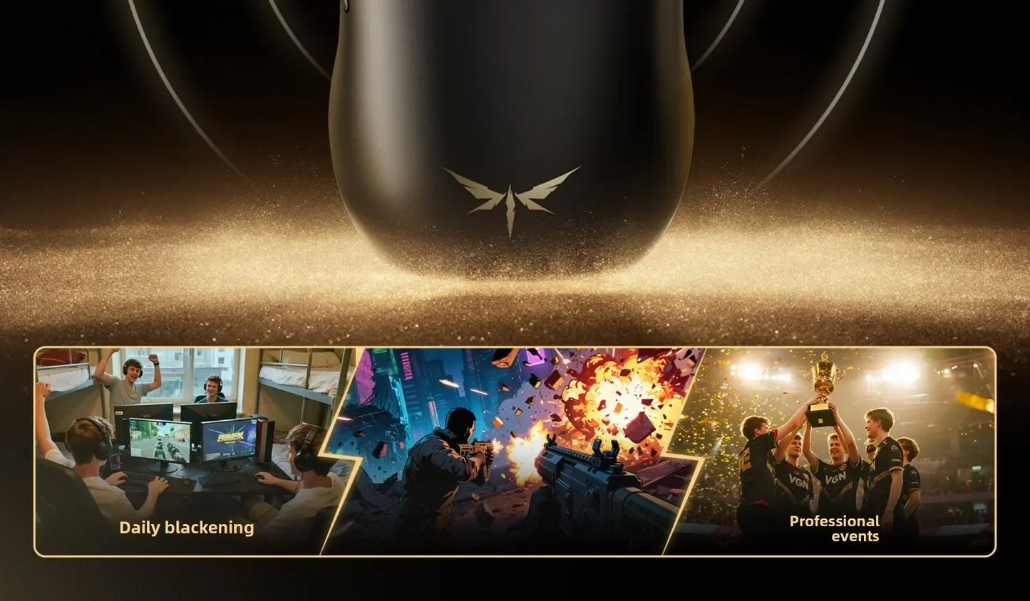 Ratón gaming esports VGN Dragonfly F2 ProMax/Ultra 42000DPI 0.125ms para CSGO, baja latencia, con cable/inalámbrico, doble 8K, 3 modos, PAW3395/3950