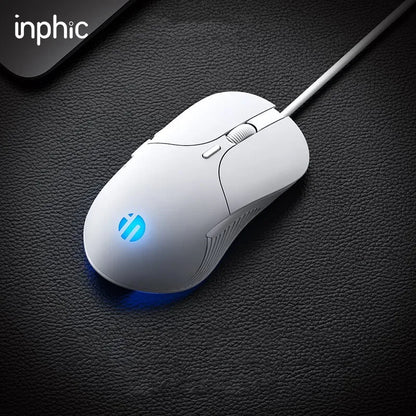 INPHIC B2 USB kabelová myš, tichá kancelářská a herní myš pro PC a notebooky
