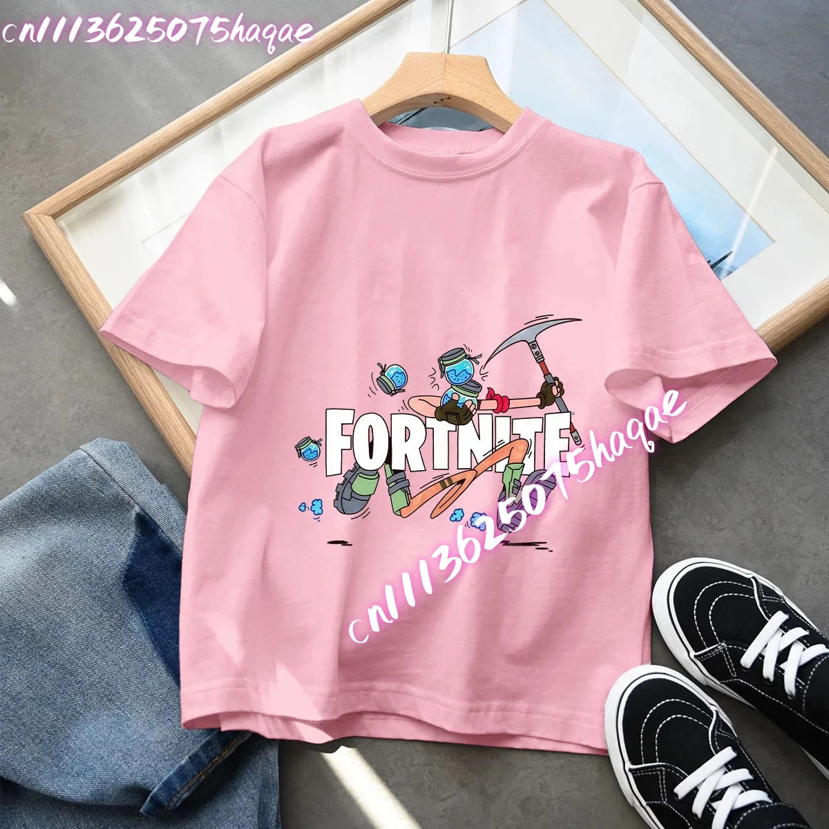 Fortnites Series Summer-børnetøj, hot game T-shirt til drenge og piger, tegneserieprint, kortærmede toppe til børn, sjove fødselsdagsgaver