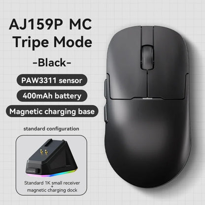 Ajazz AJ159 PRO/APEX Gaming-Maus 8000Hz Abtastrate Paw3950 Farbdisplay Magnetischer Standfuß AJ159P Büro & Gaming