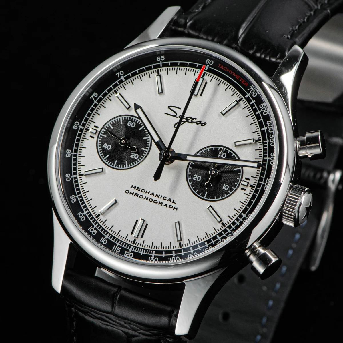 40mm Men Army Watch 1963 Pilot Mechanical Sugess Panda Wristwatch Sapphire Air Force Watches Chronograph Official ST1901Movement