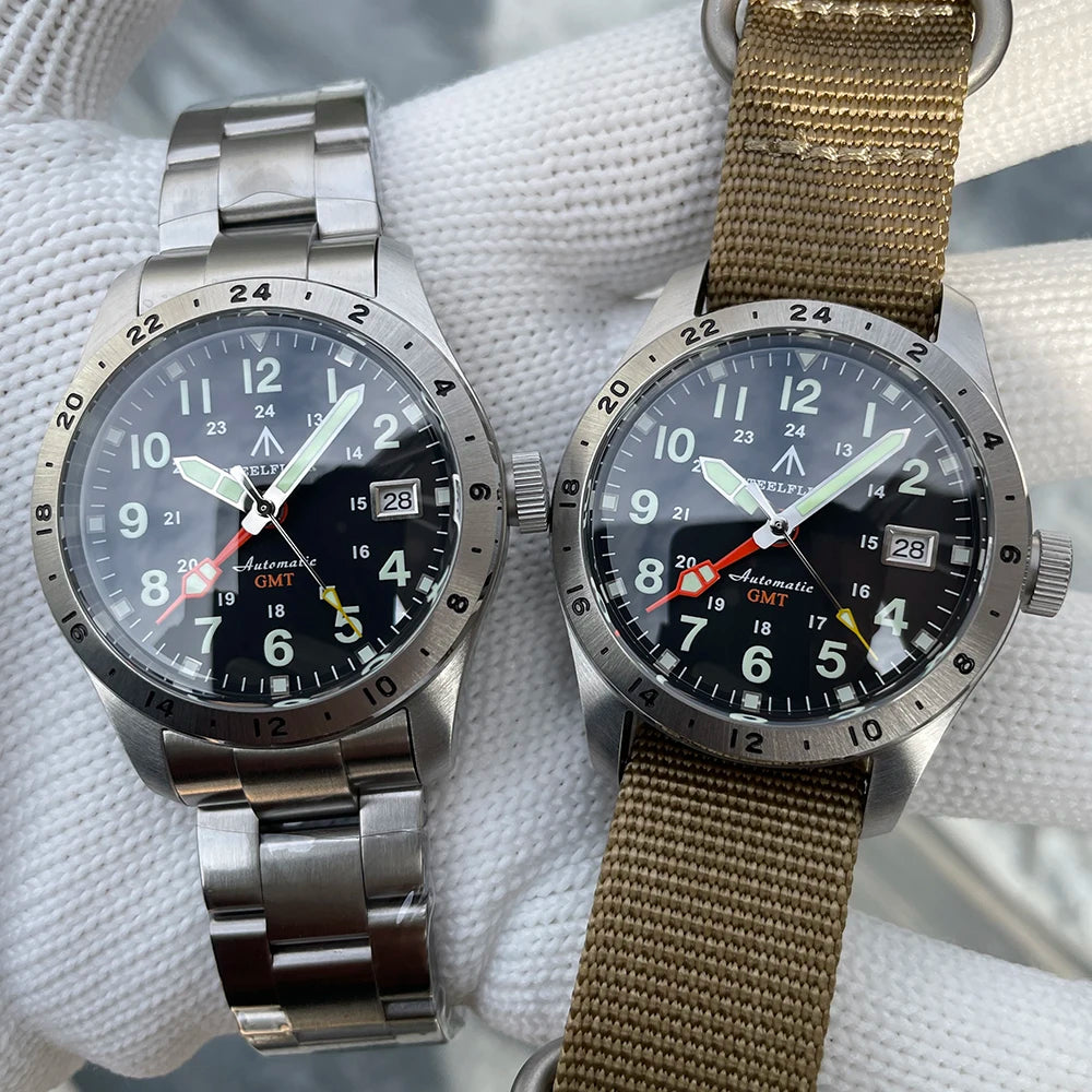 STEELFLIER Ufficiale SF792 GMT Orologio da polso meccanico Movimento NH34 Super BGW9 C3 Luminoso Impermeabile fino a 200 m Orologio da immersione di lusso da uomo