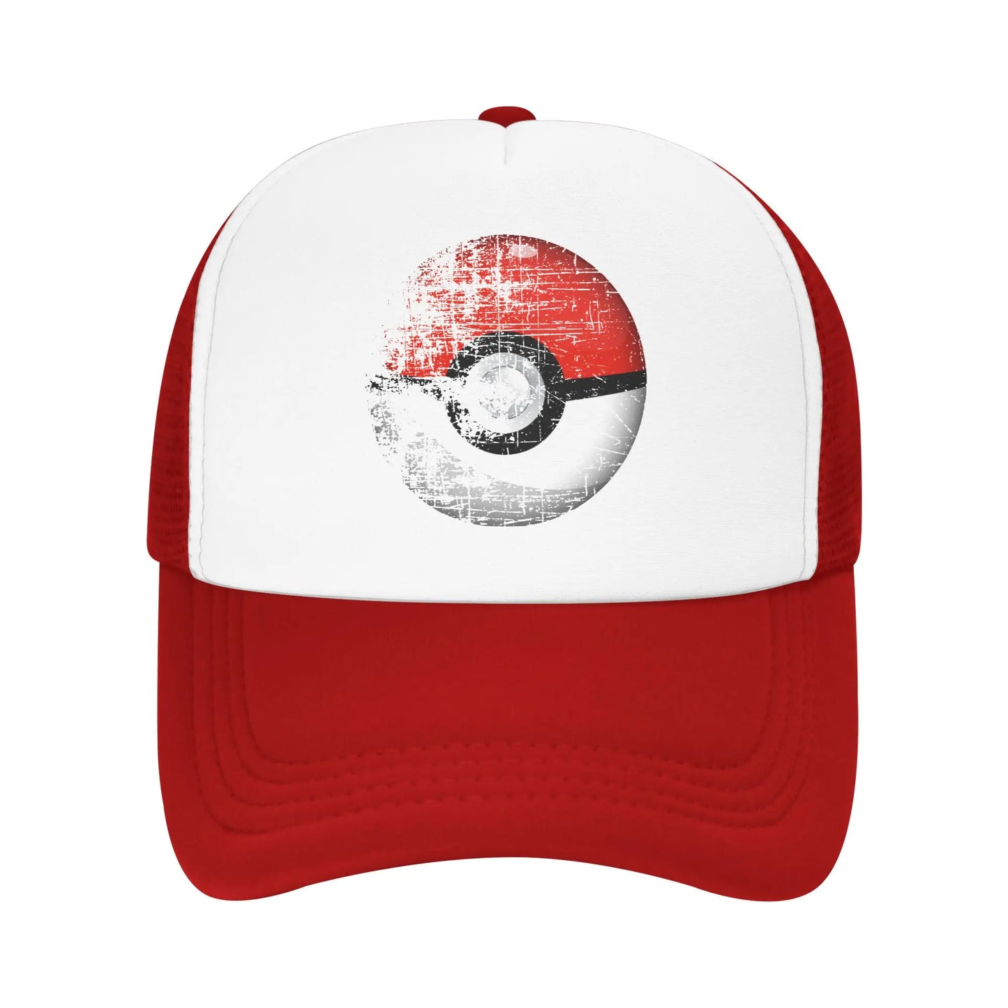 Destroyed Pokemon Pokeball Trucker Cap Men Women Outdoor Hat Trucker Worker Cap Fishing Hat Adjustable Mesh Baseball Caps Summer
