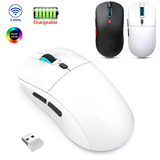 Gaming-Maus Bluetooth-Maus Wiederaufladbare Gamer-Maus Paw3395 Leichte ergonomische kabellose E-Sport-Maus