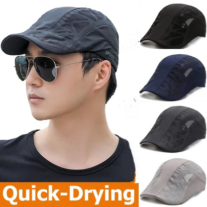 Unisex SPORTS betűs nyomtatású, gyorsan száradó baseball sapka, napszemüveg, szabadtéri nyári, lélegző hálós napellenző sapka, beret, napellenző, golf sapka