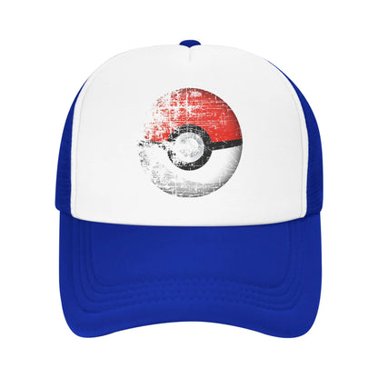 Destroyed Pokemon Pokeball Trucker Cap Men Women Outdoor Hat Trucker Worker Cap Fishing Hat Adjustable Mesh Baseball Caps Summer