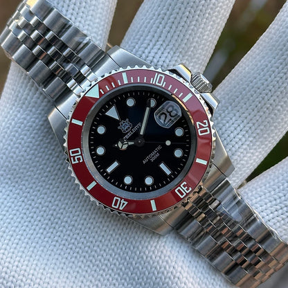 Steeldive Brand Watch SD1953C Red Bezel Diver Watch Men 300M Waterproof Sapphire Glass BGW9 Luminous NH35 Automatic Dive Watch