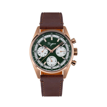 Sugess Mens Watch 38mm Chronograph Mechanical Wristwatches Tianjin Gooseneck Movement Sapphire Crystal Roulette Dial S465 new