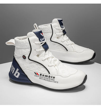 Baskets montantes décontractées avec motif gaufré tendance, souples et amortissantes, polyvalentes pour les trajets quotidiens, chaussures de sport unisexe rehaussantes et tendance 9