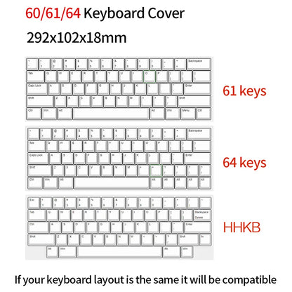 Funda protectora transparente de acrílico para teclado mecánico, cubierta antipolvo para teclado de 60/61/64 96 98104/108 teclas y cubierta para ratón