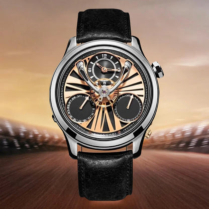 Shanghai Watch Central Flywheel Men's Watches 42.5mm Automatic Watches Fashion 316L Stainless Steel Mechanical Wristwatch 877