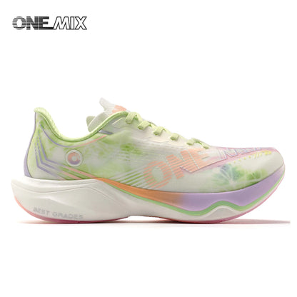 ONEMIX Neue Marathon-Laufschuhe mit Nylon-Carbonplatte, stoßdämpfende Profi-Rennschuhe mit stabiler Unterstützung, ultraleichte Rebound-Sneaker