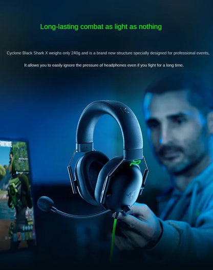 Razer BlackShark V2 X Gaming Headset – 7.1 Surround Sound Wired Gaming Headphones with Noise-Cancelling Microphone for PC, PS5, PS4, Xbox & Nintendo Switch