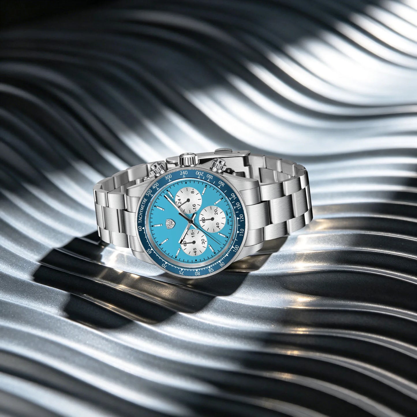 Rossitimi Casual Elegance Men Quartz Watch Light Luxury Premium Stainless Steel Sapphire Small Three-Pin Luminous Diving Watch
