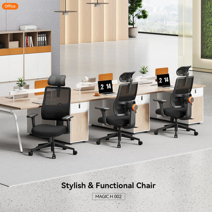NEWTRAL Ergonomic Office Chair,Auto-Following Backrest,Adaptive Lower Back Support,Adjustable Headrest Seat Depth Computer Chair