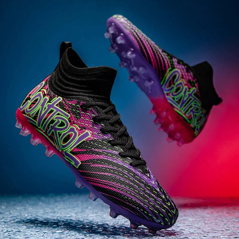 Nouveaux hommes bottes de Football crampons baskets haut de gamme chaussures de Football de haute qualité antidérapant Futsal herbe Match intérieur vente chaude FG/TF