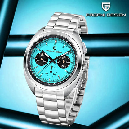 Relógio masculino de quartzo Pagani Design 2026 Fashion, marca de topo de luxo, safira, cronógrafo masculino VK63 em aço, de mergulho