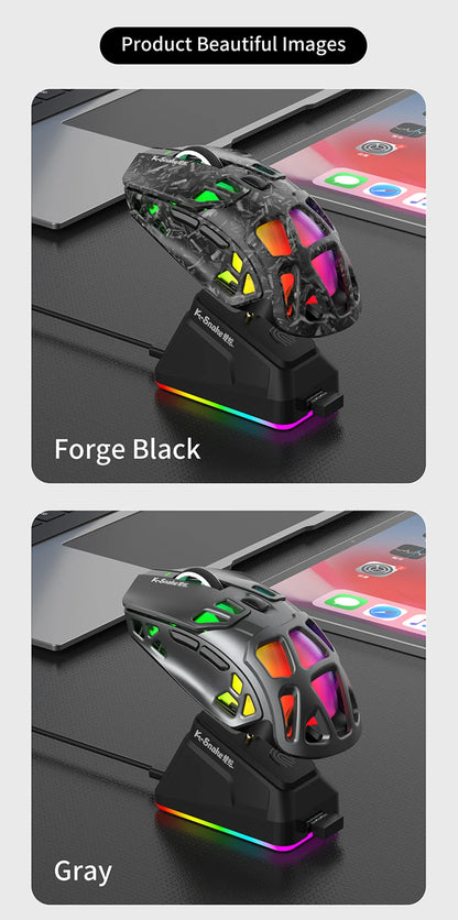 Lenovo Tri-Mode Lightweight Gaming Mouse with RGB Charging Dock 12000DPI 2.4G/Bluetooth/Wired Ergonomic Mouse for PC Laptop