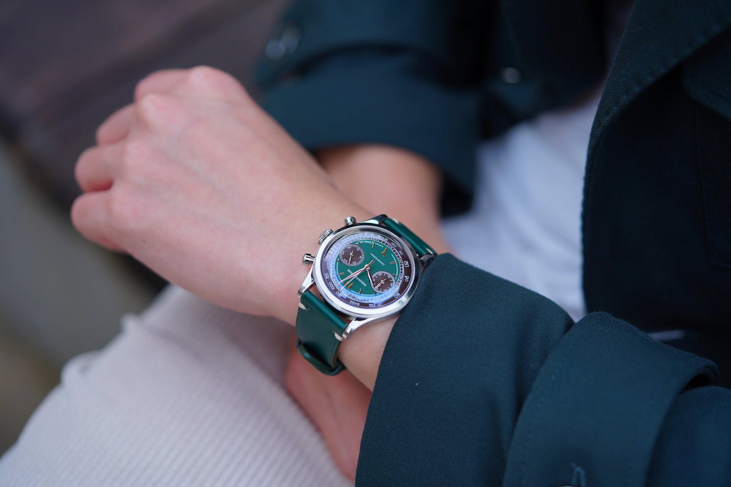 FARASUTE Retro Japan VK64 Quartz Movement Chronograph Wristwatch For Male Fashion Sapphire Sports Watches Men Clock reloj hombre