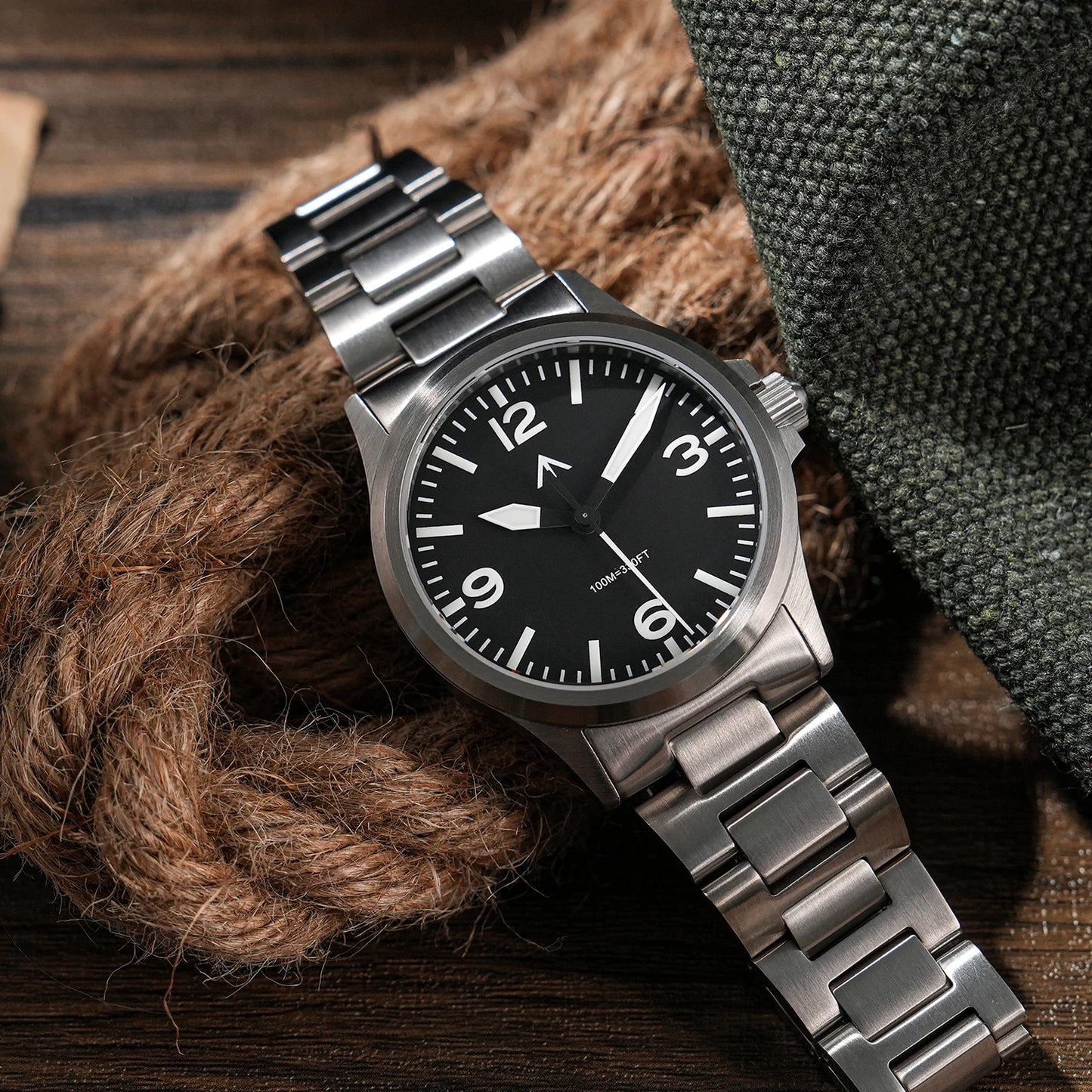 Militado  ML18 36mm Men Watch VH31 Quartz Movement Watches Luminous Sapphire Double Domed Crystal Waterproof Vintage Wristwatch