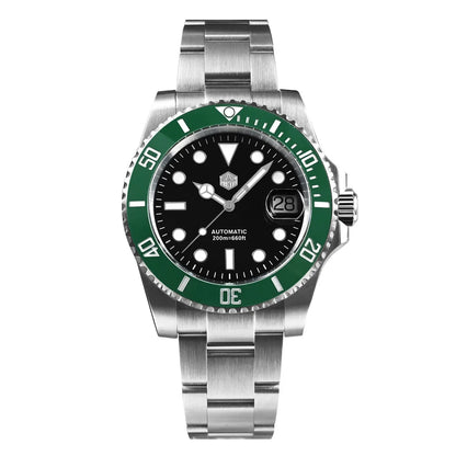 San Martin Verbesserte Version 40mm Water Ghost Diver Watch Herren Luxus-Automatikuhr Mechanische Uhr Saphir Wasserdicht 200m SN0017