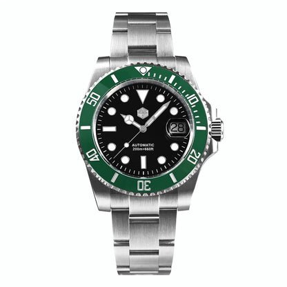San Martin Watch New Upgraded Sub Men PT5000 ST2130 Automatic Diving Watches with Ceramic Bezel 200m Waterproof Sapphire SN0017G