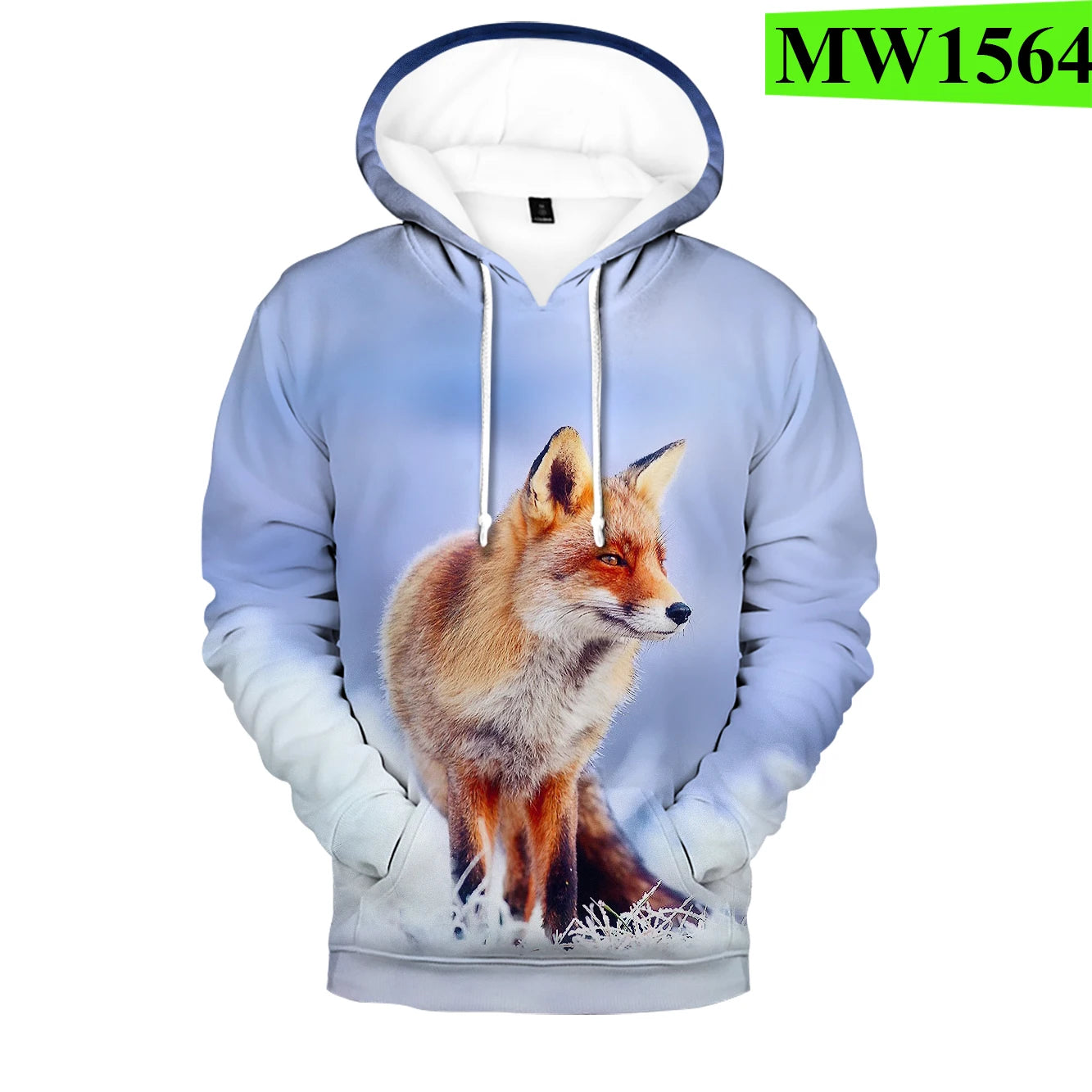 Sudaderas con capucha y sudaderas casuales con estampado 3D de zorro, cómodas y originales, estilo hip hop popular, para hombre/mujer y adulto/niño