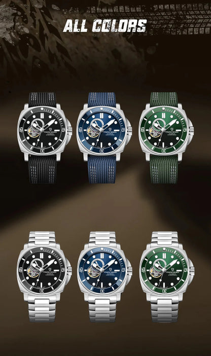 PD1736 PAGANI DESIGN 2025 Men Automatic Mechanical Watches Casual Fashion Sapphire Stainless Steel Diving TMI NH39 Men's Watch