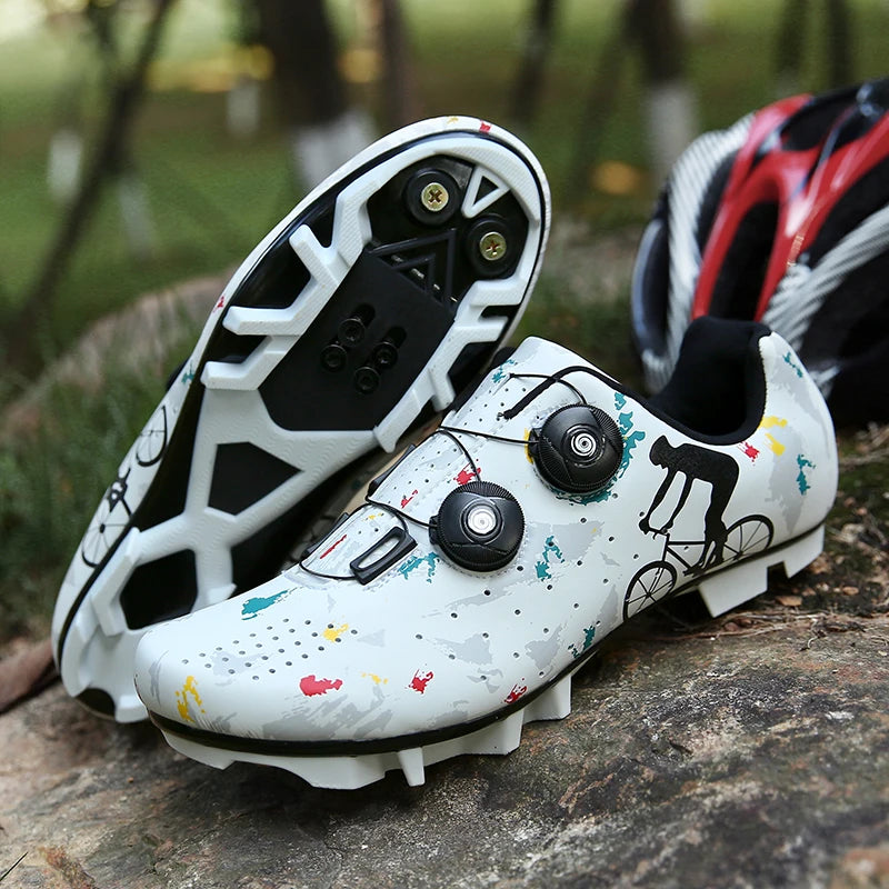 Cycling Sneaker MTB Men Sports Dirt Bike Shoes SPD Pedal Mountain Bicycle Footwear Speed Racing Man Flat Off Road Cycling Shoes
