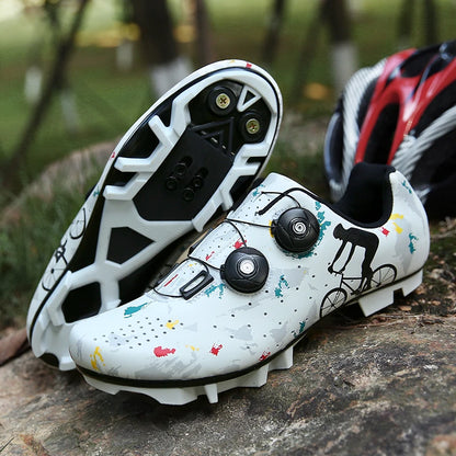 Cycling Sneaker MTB Men Sports Dirt Bike Shoes SPD Pedal Mountain Bicycle Footwear Speed Racing Man Flat Off Road Cycling Shoes