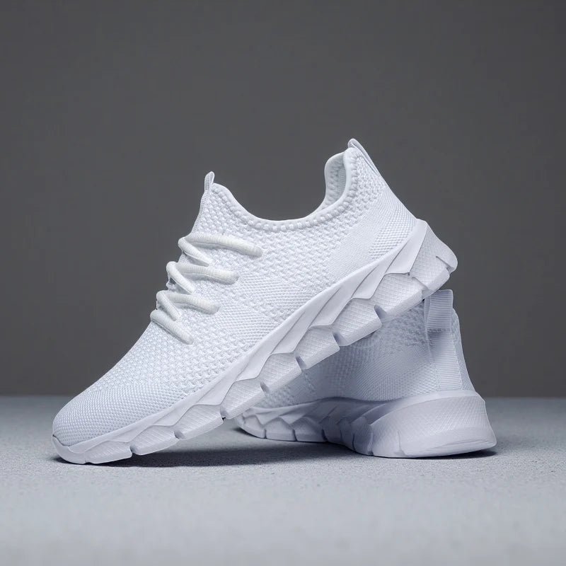 Heren sneakers van mesh, lichtgewicht damesschoenen, casual platte schoenen, hardloopsportschoenen voor heren, zachte ademende tennissneakers voor mannen