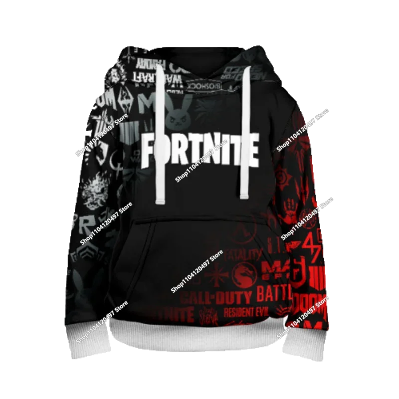 2025 New Fortnite Hoodies 3D Print Men's Hoodie Harajuku Long Sleeve Oversized Sweatshirt Man Hoodies Unisex Cosplay Clothing